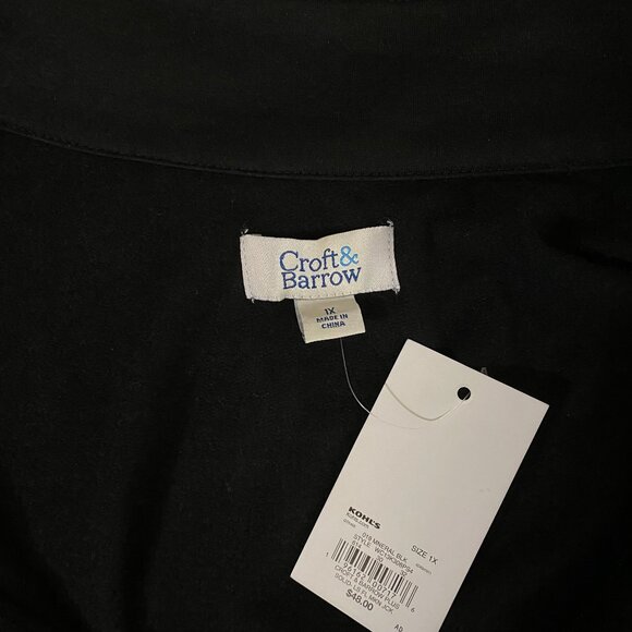 Croft & Barrow Zip-Front Fleece Jacket 1X - Picture 8 of 9